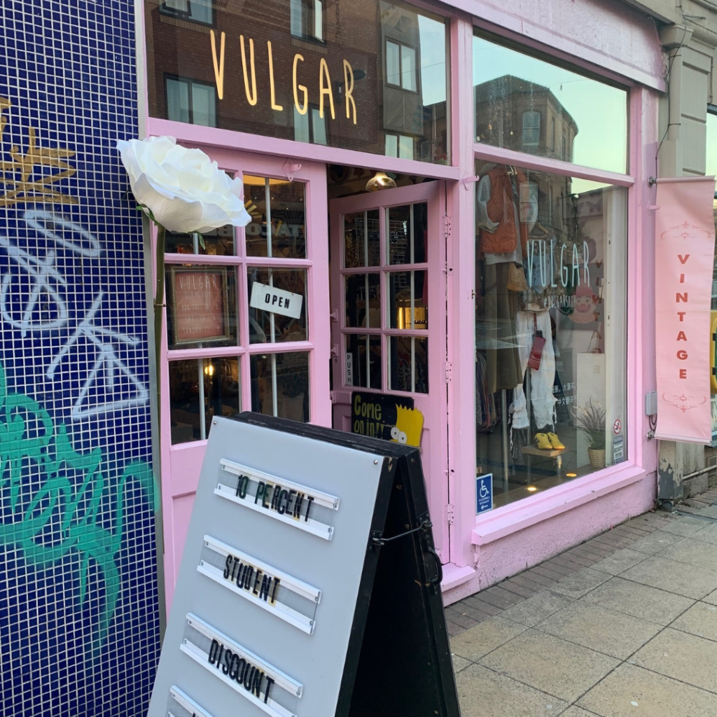 Outside Vulgar vintage store